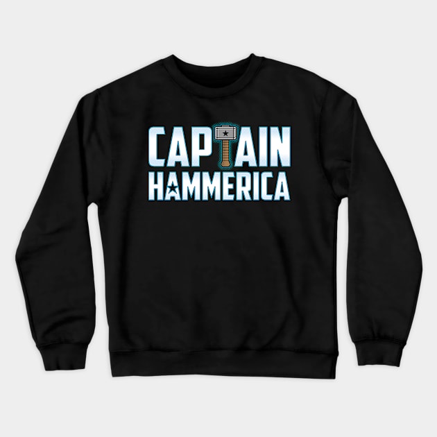 Captain Hammerica Crewneck Sweatshirt by TrulyMadlyGeekly